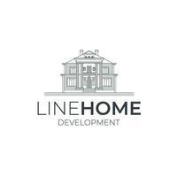 Luxury house mono line logo vector