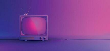 Neon TV Mockup Background vector