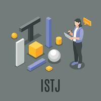 Mbti Type Isometric Composition vector