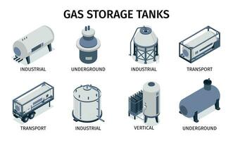 Gas Storage Tanks Set vector