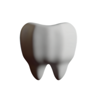 dientes 3d representación icono ilustración png