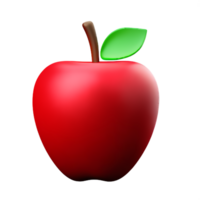 manzana 3d icono ilustración png