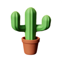 cactus 3d le rendu icône illustration png