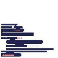 modern geometric rounded line shapes vector