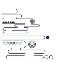 modern geometric rounded line shapes vector