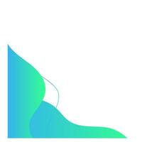 fluid wave corner border frame vector