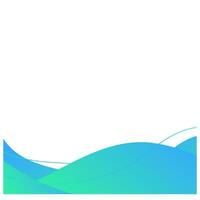 fluid wave corner border frame vector