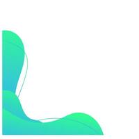 fluid wave corner border frame vector