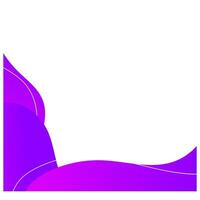 fluid wave corner border frame vector