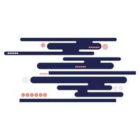 modern geometric rounded line shapes vector