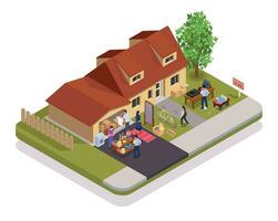 Garage Sale Isometric vector