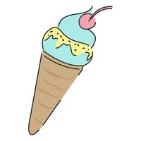 ice cream simple outline clipart vector