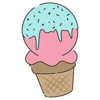 ice cream simple outline clipart vector