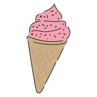 ice cream simple outline clipart vector