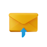 correo 3d representación icono ilustración png