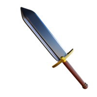 sword 3d rendering icon illustration png