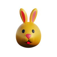 lapin 3d le rendu icône illustration png