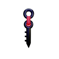 key 3d rendering icon illustration png