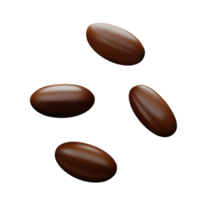 coffee beans 3d rendering icon illustration png