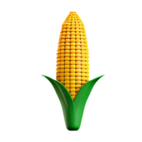 maíz 3d representación icono ilustración png