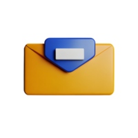 mail 3d rendering icon illustration png