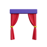 curtain 3d rendering icon illustration png