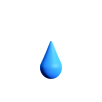 l'eau laissez tomber 3d le rendu icône illustration png