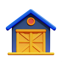 farm 3d rendering icon illustration png