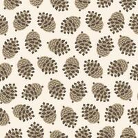 Seamless pattern with pine cones vector