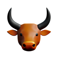 Stier 3d Rendern Symbol Illustration png