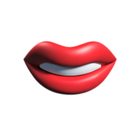 lip 3d renderen icoon illustratie png