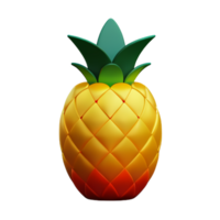 pineapple 3d rendering icon illustration png