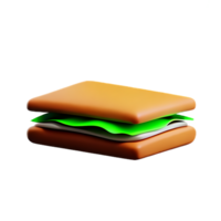 Sandwich 3d Rendern Symbol Illustration png