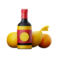 du vin 3d le rendu icône illustration png