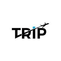 trip logo text vector template