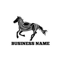 decorative horse logo template vector