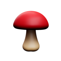 mushroom 3d rendering icon illustration png