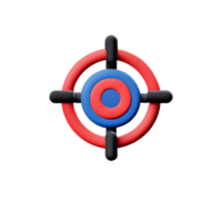 target 3d rendering icon illustration png