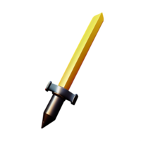 sword 3d rendering icon illustration png