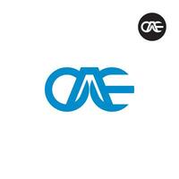letra oae monograma logo diseño vector