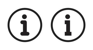 Information, info icon vector in circle line. FAQ button sign symbol