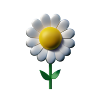 margherita fiore 3d interpretazione icona illustrazione png