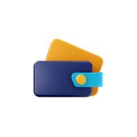 wallet 3d rendering icon illustration png