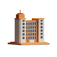 hotell 3d tolkning ikon illustration png