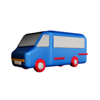 van 3d rendering icon illustration png