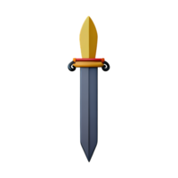 sword 3d rendering icon illustration png