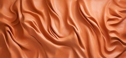 Generative AI, orange and beige modelling clay, gypsum or ceramic background and texture, curls and flowing forms photo