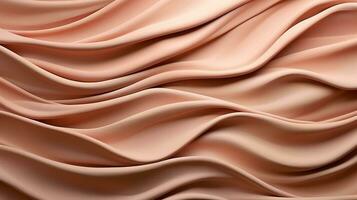 Generative AI, orange and beige modelling clay, gypsum or ceramic background and texture, curls and flowing forms photo