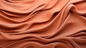 Generative AI, orange and beige modelling clay, gypsum or ceramic background and texture, curls and flowing forms photo