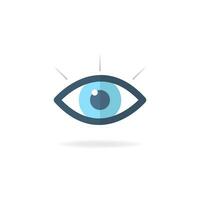 Open human eye icon. Eye health concept. Isolated vector illustration.